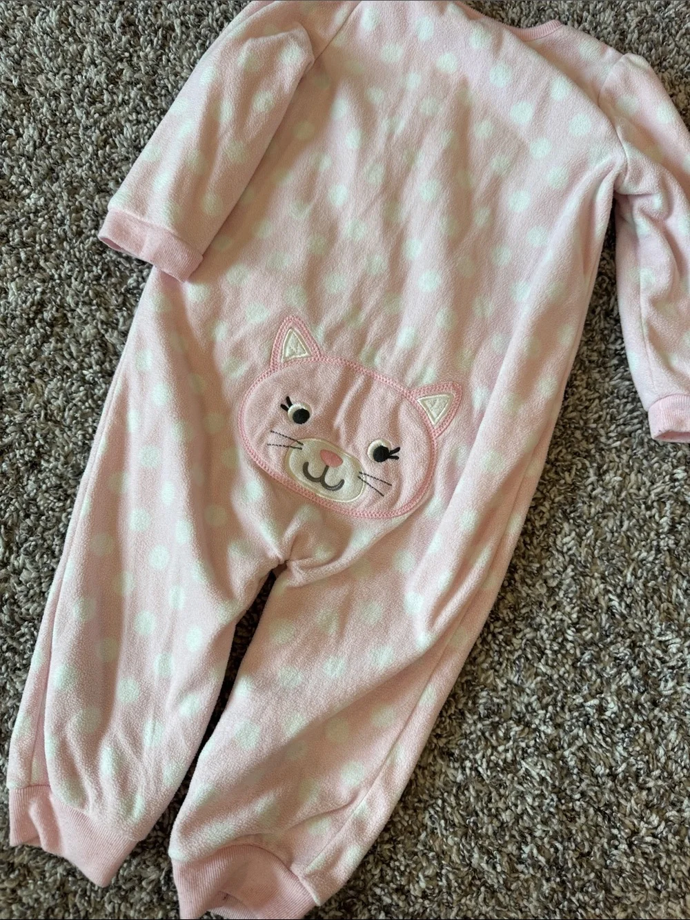 Carter's Pink and White Polka Dot One-Piece Bodysuit
